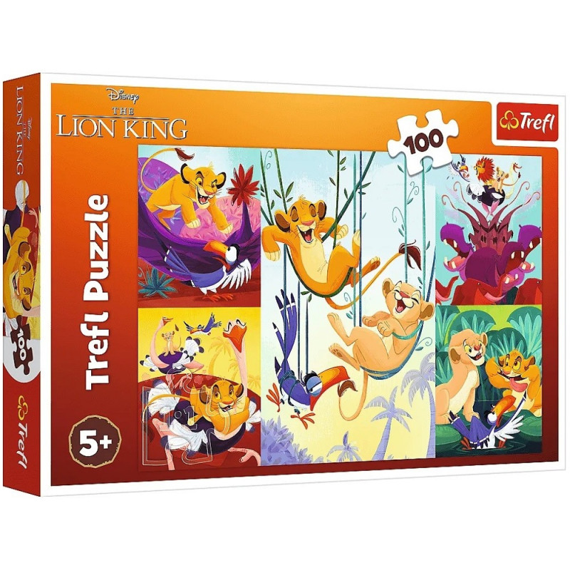 4787 PUZZLE TREFL 100 ELEMENTÓW DZIELNY KRÓL LEW DISNEY 