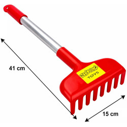 2297 Grabie grabki do piaskownicy aluminiowy trzonek  41 x 15cm
