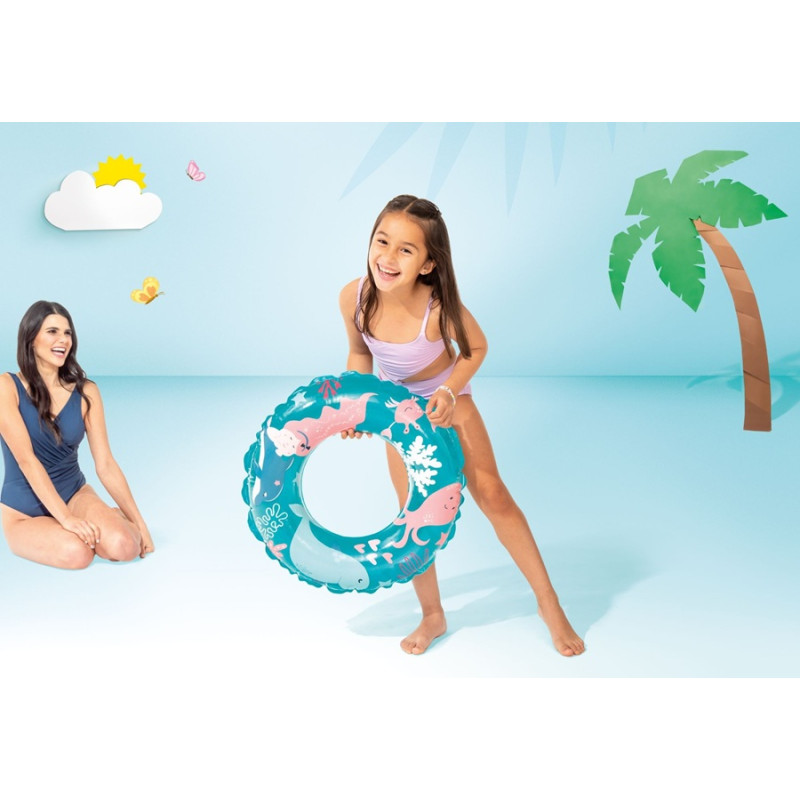 59242 Koło do pływania dla dzieci dmuchane 61cm ponton kółko na basen plażę 