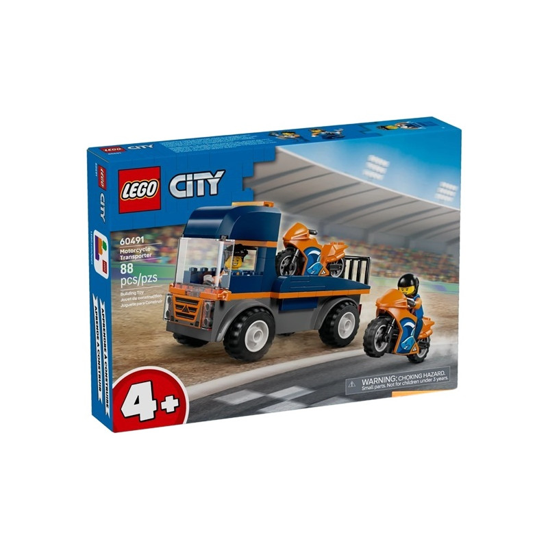 60491 Klocki Lego City Laweta dla motocykli 88 elementów