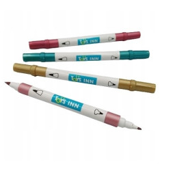 9155 ZESTAW 12szt MARKERY AKRYLOWE FLAMASTRY PISAKI 2 KOŃCÓWKI