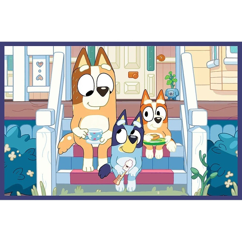 4462 Trefl puzzle  2x24 elementy Zabawna Bluey dwa obrazki