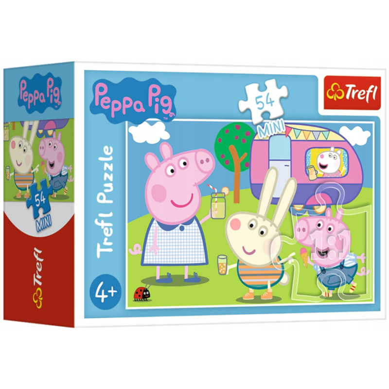 6283 Puzzle mini 54 elementy Świnka Peppa Wesoły dzień świnki Peppy Trefl 
