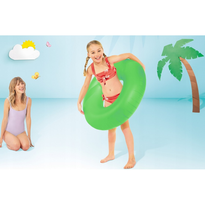 59262 Dmuchane koło do pływania 91cm XXL neonowe MIX do basenu jeziora