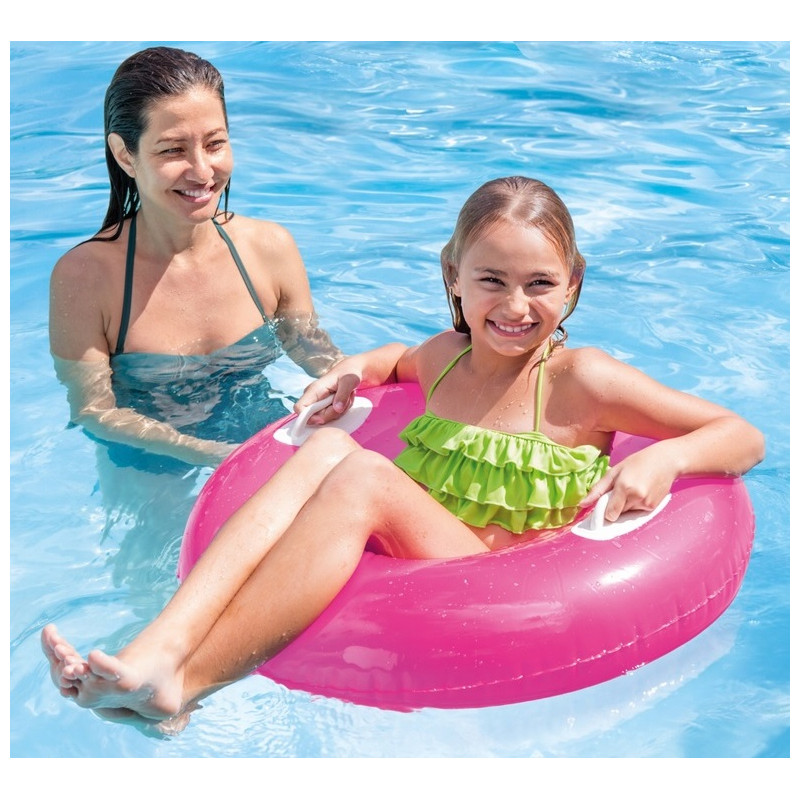 59258 Koło do pływania z uchwytami 76cm dmuchane neonowe 3 kolory INTEX
