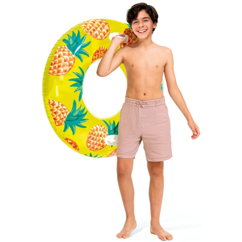 56261 Koło dmuchane do pływania z uchwytami 107cm Owoce do basenu plażowe INTEX