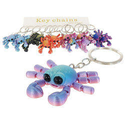 4107 Brelok Krab 3D ruchomy antystresowy do kluczy plecaka figurka 