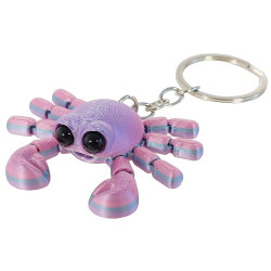 4107 Brelok Krab 3D ruchomy antystresowy do kluczy plecaka figurka 
