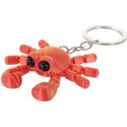 4107 Brelok Krab 3D ruchomy antystresowy do kluczy plecaka figurka 