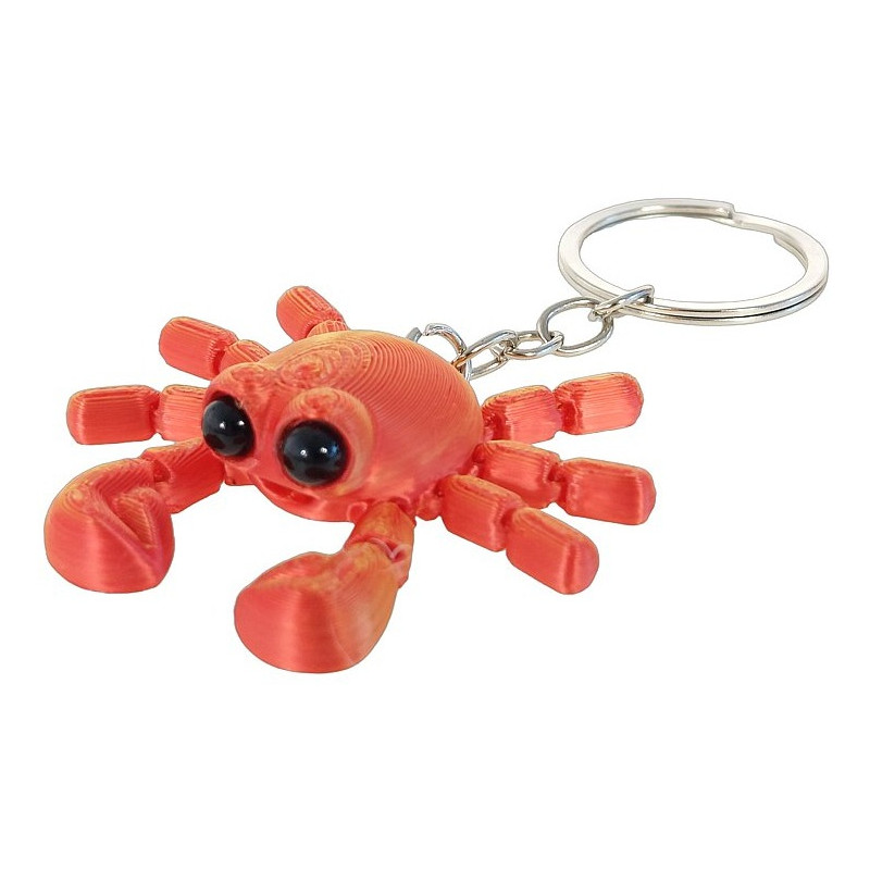 4107 Brelok Krab 3D ruchomy antystresowy do kluczy plecaka figurka 