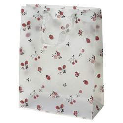 9011  Torba torebka prezentowa urodzinowa przeźroczysta 33 x 25 x 12 cm