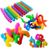 3575 Rurki Sensoryczne Pop Tube 6szt Kolorowe Elastyczne Rozciągane Antystresowe