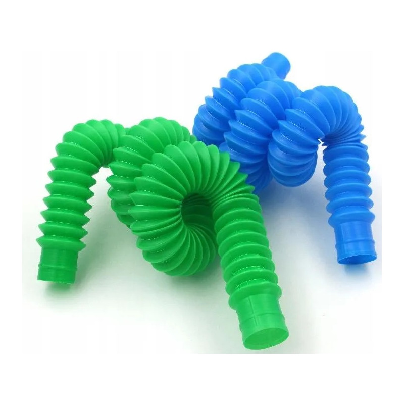 3582 Rurki Sensoryczne Pop Tube 2szt Kolorowe Elastyczne Rozciągane Antystresowe
