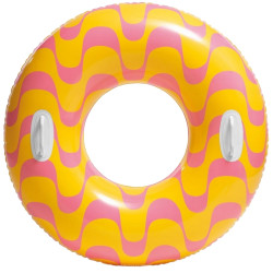 59256-N  Koło do pływania dmuchane 91 cm fala z uchwytami materac plaża basen INTEX
