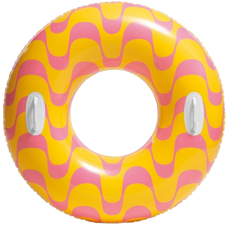 59256-N  Koło do pływania dmuchane 91 cm fala z uchwytami materac plaża basen INTEX
