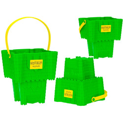* 9708 DUŻE 2,8L WIADERKO ZAMEK XXL DO PIASKOWNICY PIASKU