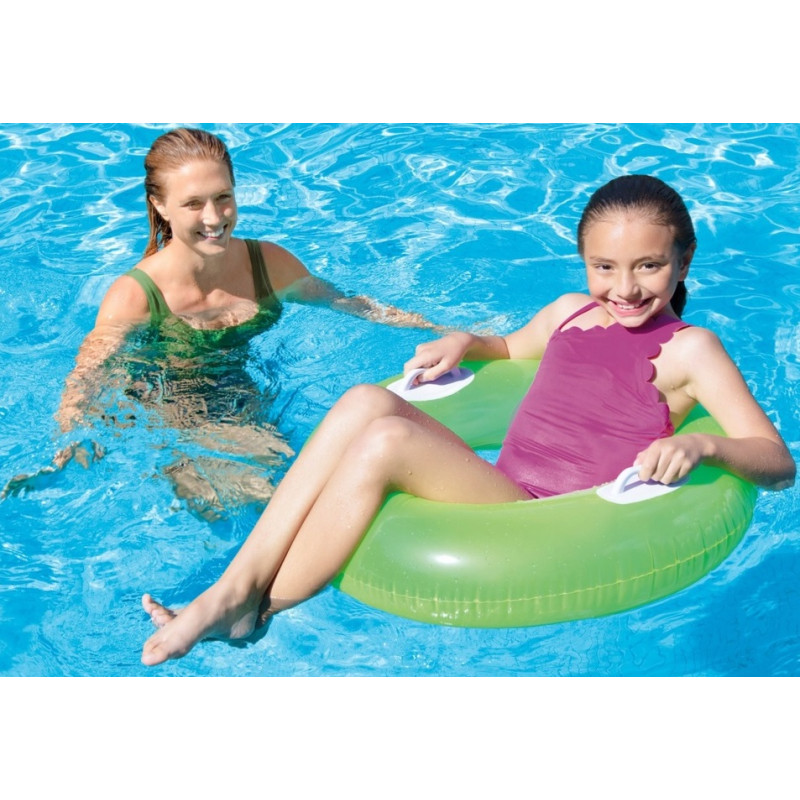 59258 Koło do pływania z uchwytami 76cm dmuchane neonowe 3 kolory INTEX