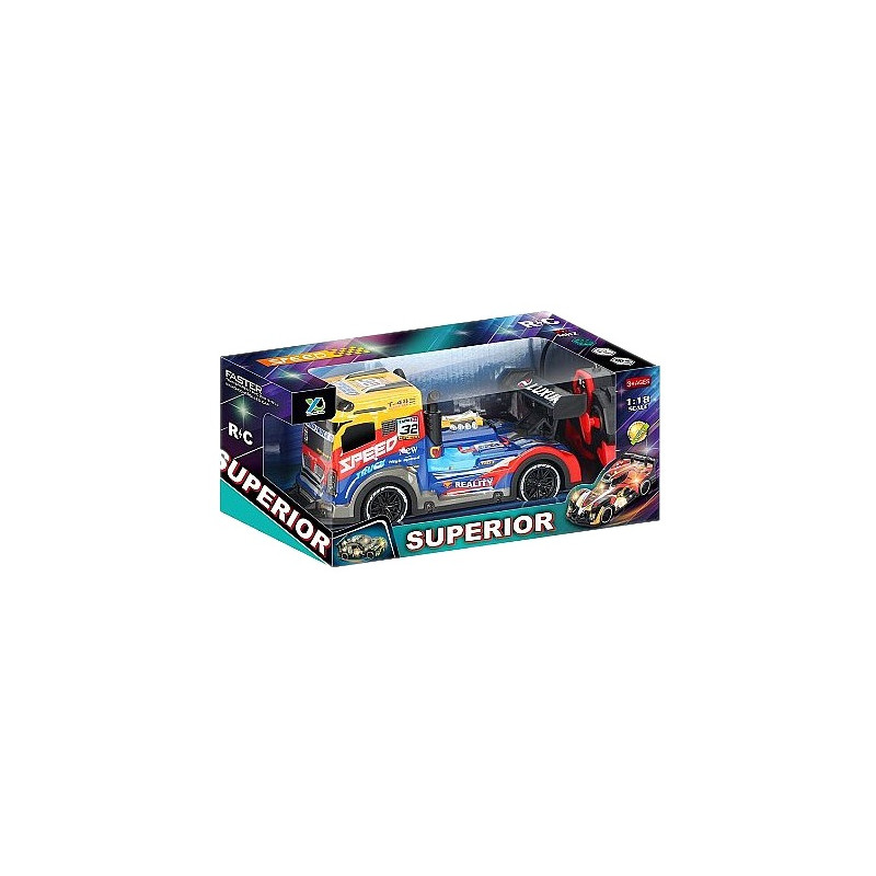 0918 Auto Ciężarówka Tir Zdalnie Sterowana Rc 1:18 Pilot Światła Akumulator