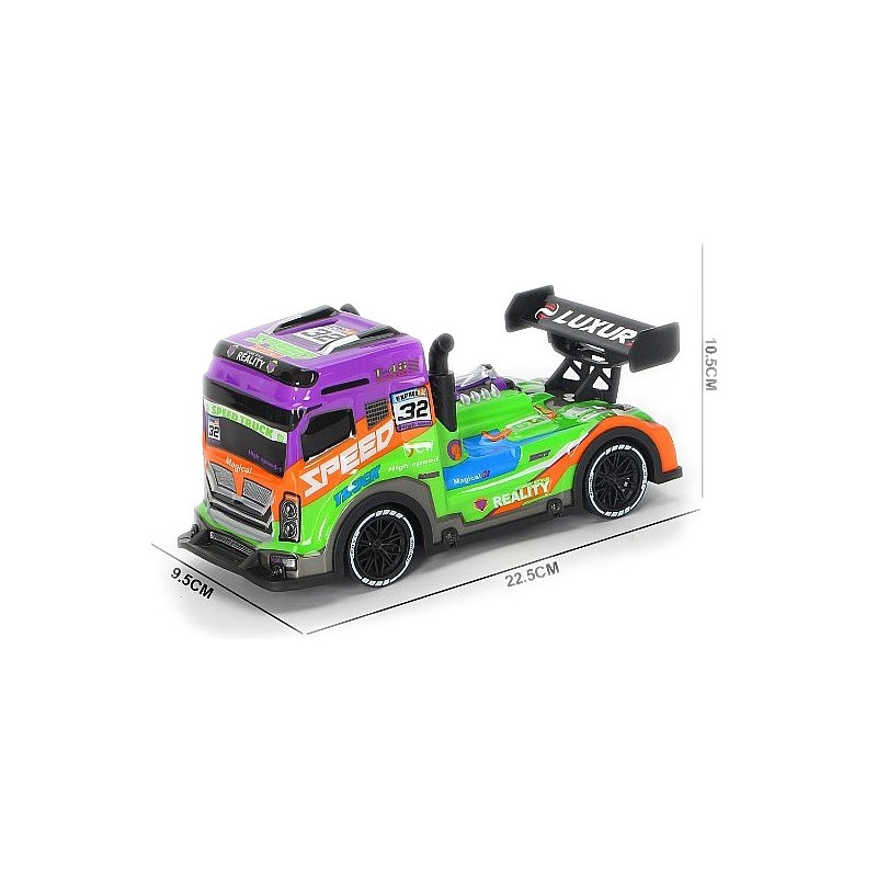 0925 Auto Ciężarówka Tir Zdalnie Sterowana Rc 1:18 Pilot Światła Akumulator