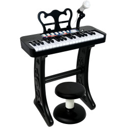 8399 DUŻE ELEKTRONICZNE PIANINKO ORGANKI KEYBOARD + KRZESEŁKO