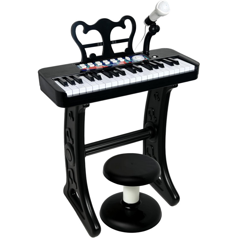 8399 DUŻE ELEKTRONICZNE PIANINKO ORGANKI KEYBOARD + KRZESEŁKO