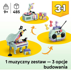 31392 Klocki Lego Creator 3w1 Dekoracyjny fortepian z kotem 485 elementów