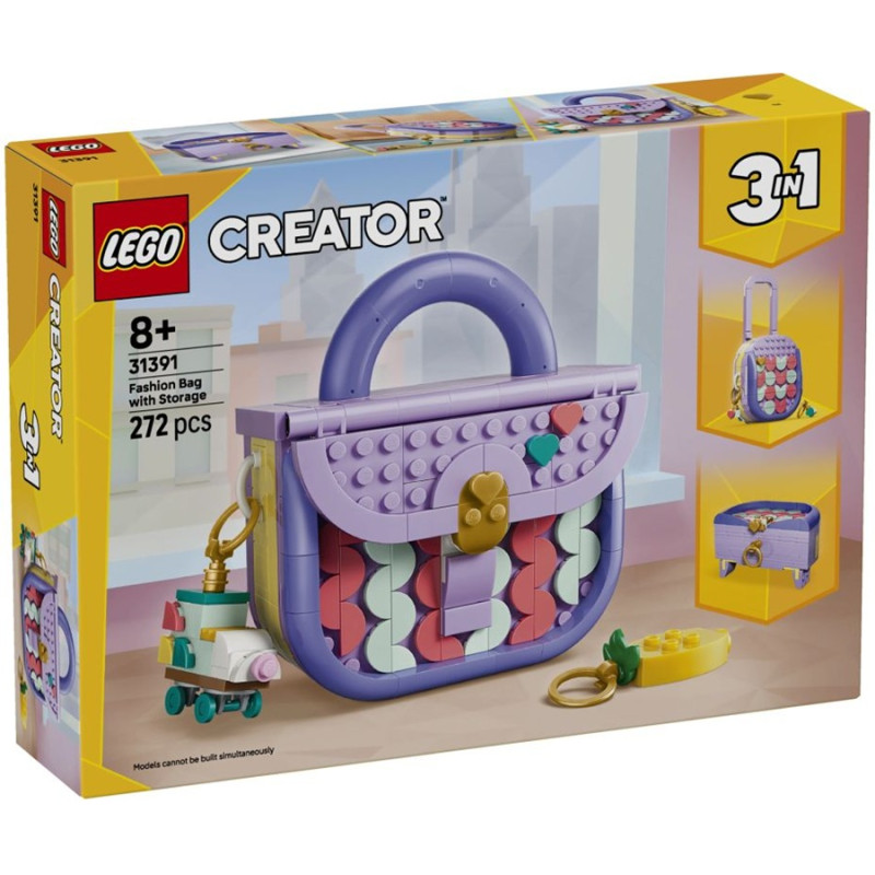 31391 Klocki Lego Creator 3w1 Modna torebka ze schowkiem 272 elementy