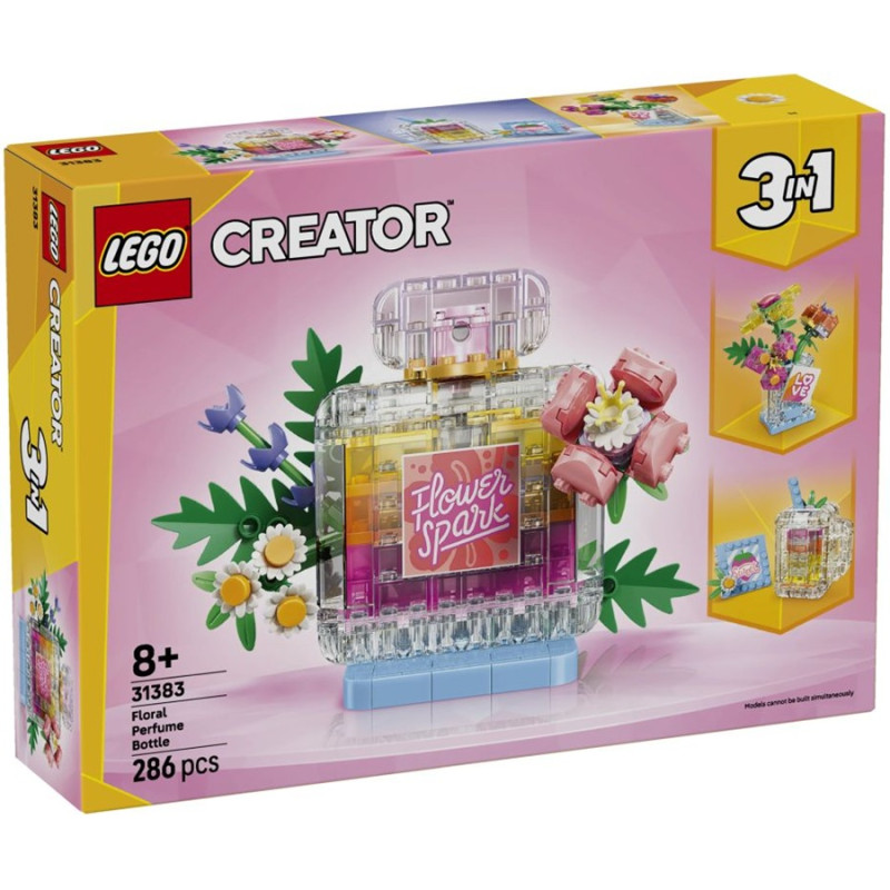 31383 Klocki Lego Creator 3w1 Flakon perfum z kwiatową ozdobą 286 elementów