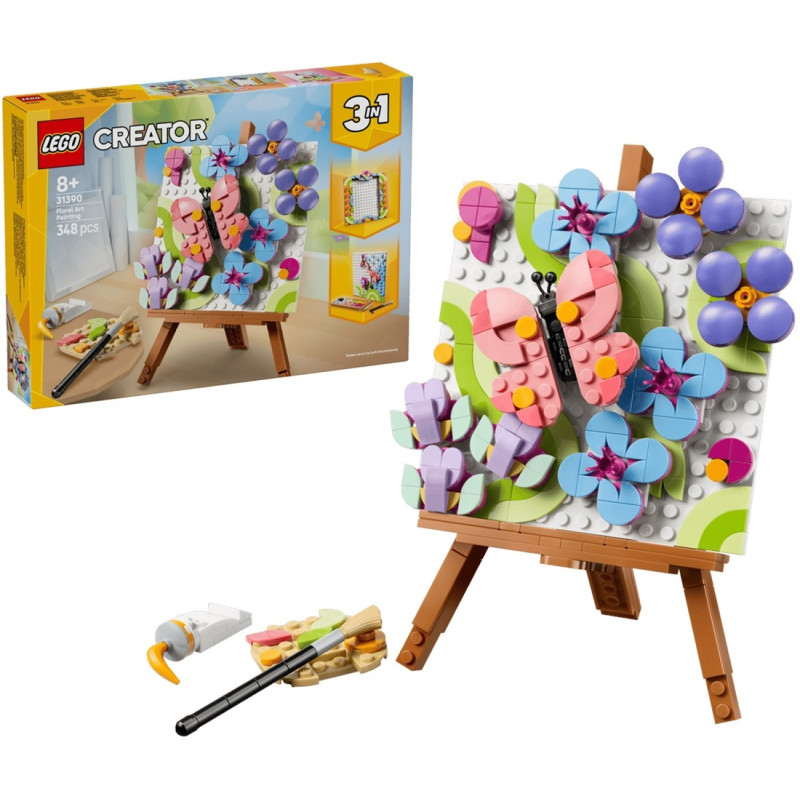 31390 Klocki Lego Creator 3w1 Dekoracyjny obraz z kwiatami 348 elementów