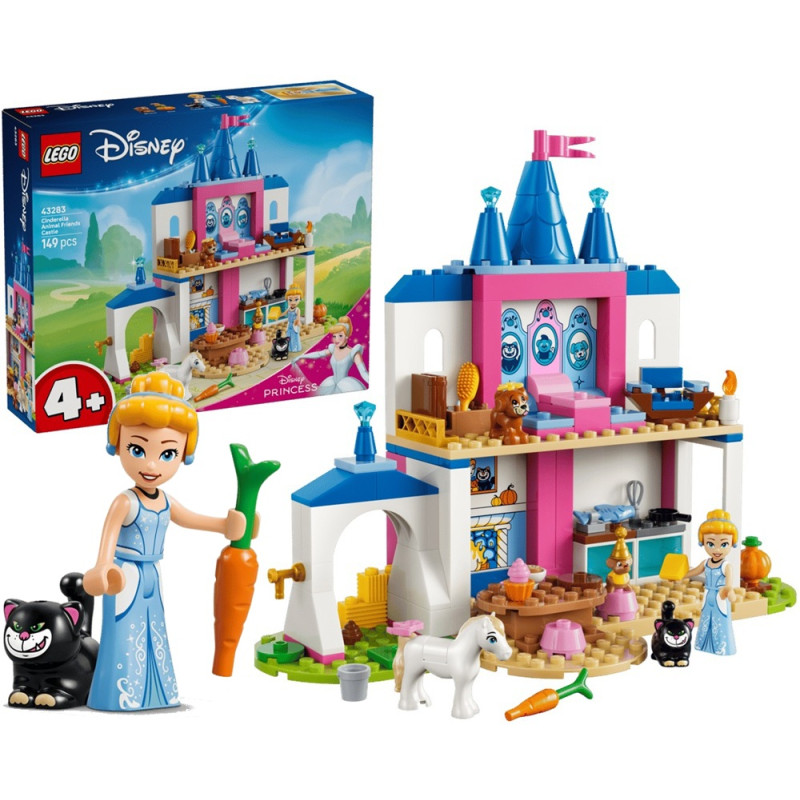 43283 Klocki Lego Disney Zamek Kopciuszka i jej zwierzęcych przyjaciół 149 elementów