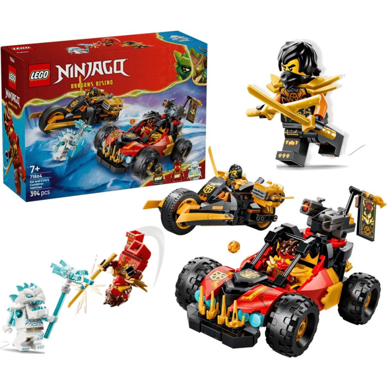 71864 Klocki Lego Ninjago Wielofunkcyjne pojazdy Kaia i Cole’a 394 elementy 