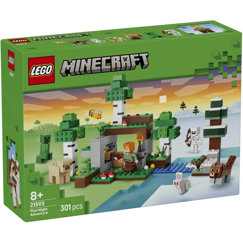 21593 Klocki Lego Minecraft Przetrwanie pierwszej nocy 301 elementów 