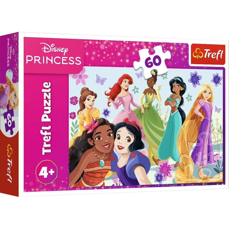 4090 Puzzle Trefl 60 elementów Disney, Księżniczki w akcji