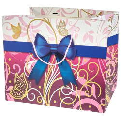 5203 Torba Prezentowa Ozdobna duża z kokardą Torebka na prezent  37x31x26cm