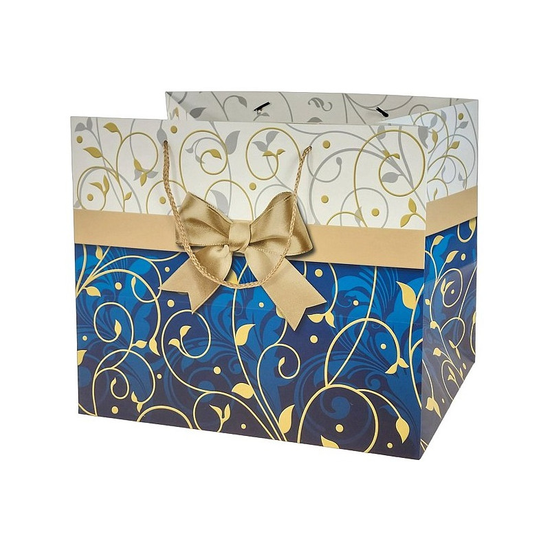 5203 Torba Prezentowa Ozdobna duża z kokardą Torebka na prezent  37x31x26cm