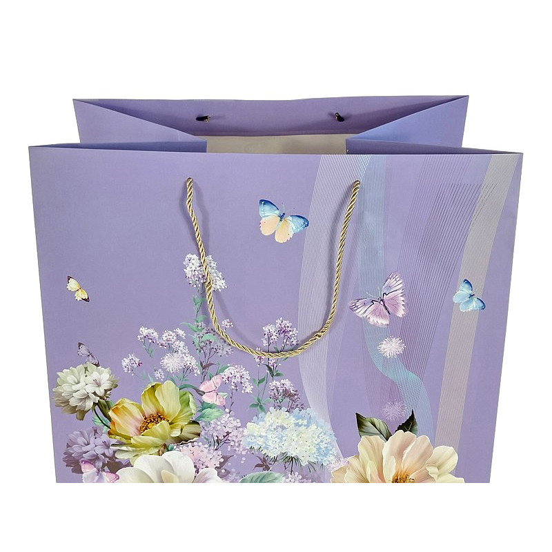 5173 Torba Prezentowa Duża Kwiaty Torebka Papierowa Na Prezent 54x36,5x30cm