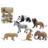 9973 ZWIERZĘTA DZIKIE FIGURKI ZESTAW SAFARI ZOO LEW TYGRYS PANDA 6 SZT