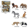 9973 ZWIERZĘTA DZIKIE FIGURKI ZESTAW SAFARI ZOO LEW TYGRYS PANDA 6 SZT
