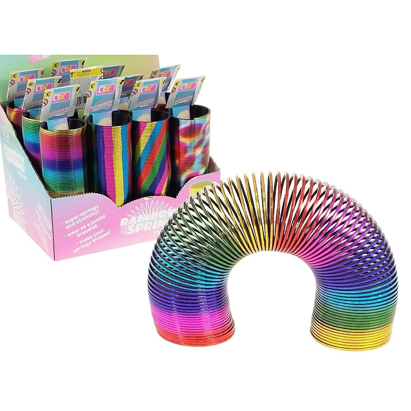 3629 Duża Sprężyna Tęczowa Rainbow Spring Kolorowa Zabawka Zręcznościowa