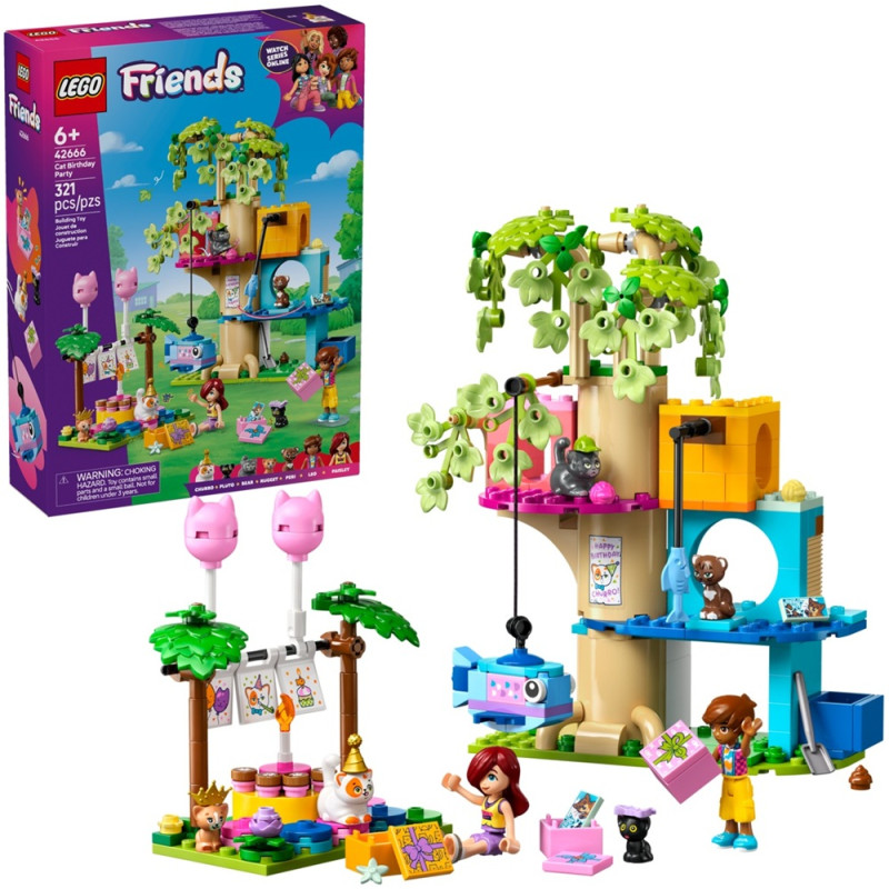 42666 Klocki Lego Friends Kocie przyjęcie urodzinowe i domek na drzewie 