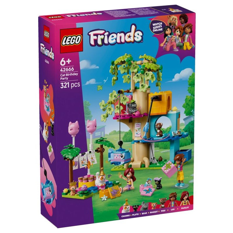 42666 Klocki Lego Friends Kocie przyjęcie urodzinowe i domek na drzewie 