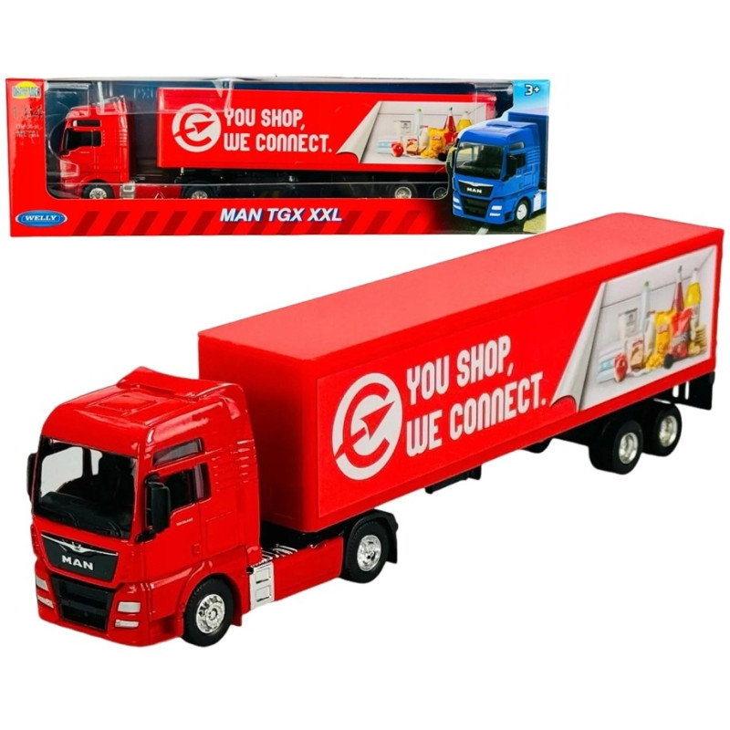 3118 Metalowy model Welly Truck Man TGX XXL Transporter ciężarówka 1:64