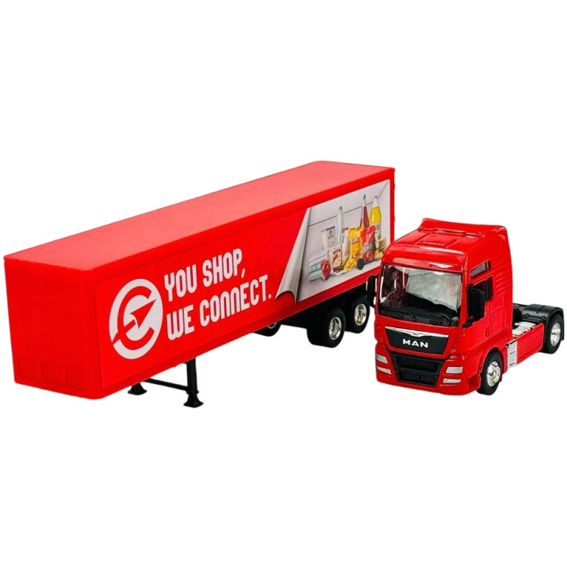 3118 Metalowy model Welly Truck Man TGX XXL Transporter ciężarówka 1:64