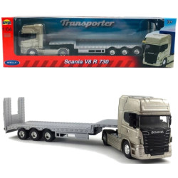 1251 Metalowy model Welly Truck Scania V8 R 730 Transporter ciężarówka 1:64