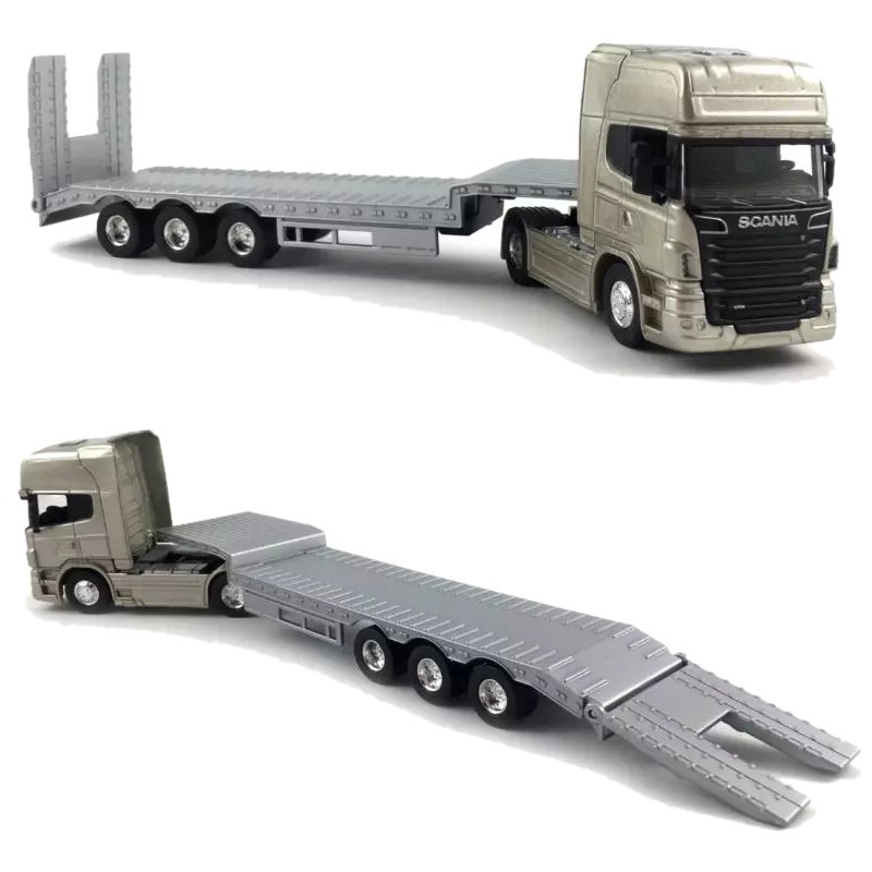 1251 Metalowy model Welly Truck Scania V8 R 730 Transporter ciężarówka 1:64