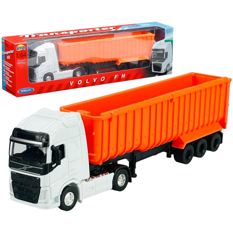 0568 Metalowy model Welly Truck Volvo F H Transporter ciężarówka 1:64