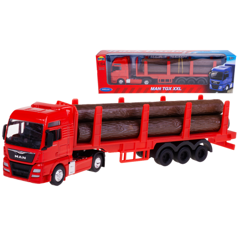 0346 Metalowy model Welly Truck Man TGX XXL Transporter ciężarówka 1:64 