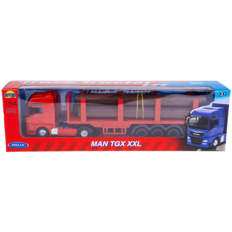 0346 Metalowy model Welly Truck Man TGX XXL Transporter ciężarówka 1:64 
