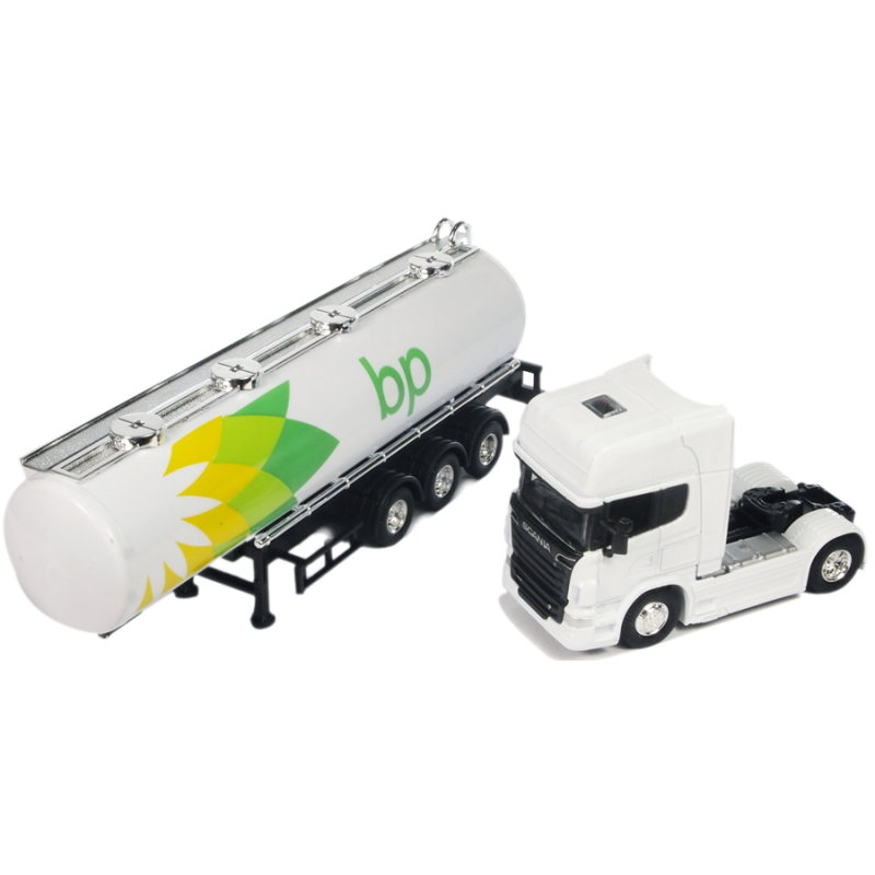 0162 Metalowy model Welly Truck Scania R 730 V8 BP Transporter ciężarówka 1:64