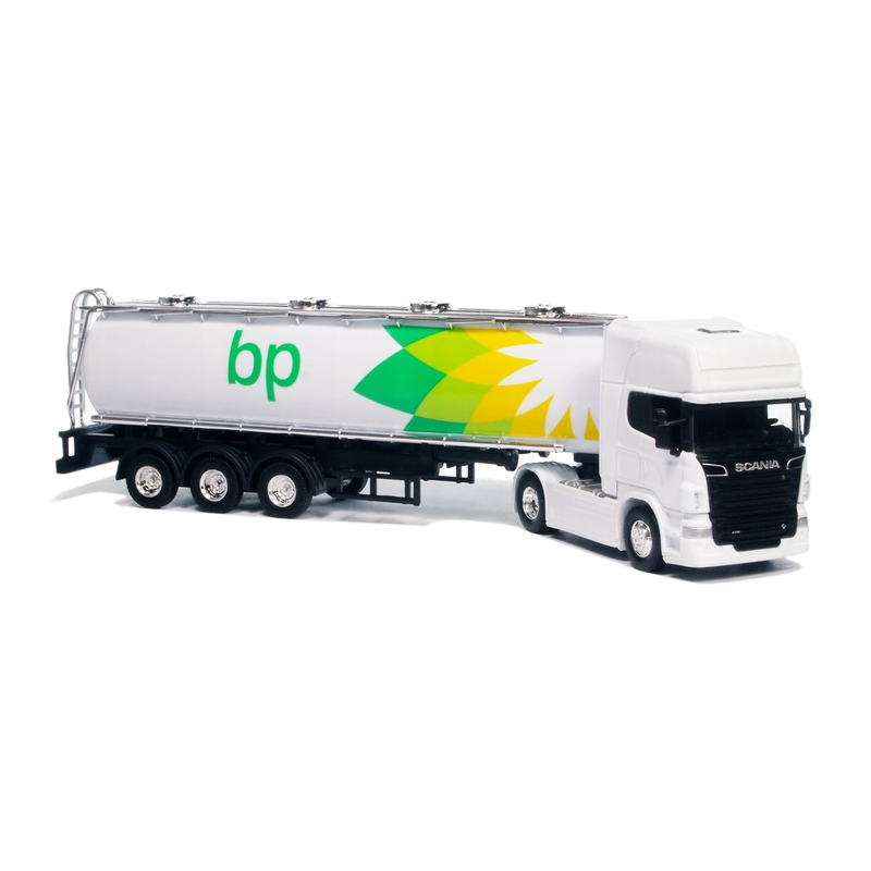 0162 Metalowy model Welly Truck Scania R 730 V8 BP Transporter ciężarówka 1:64